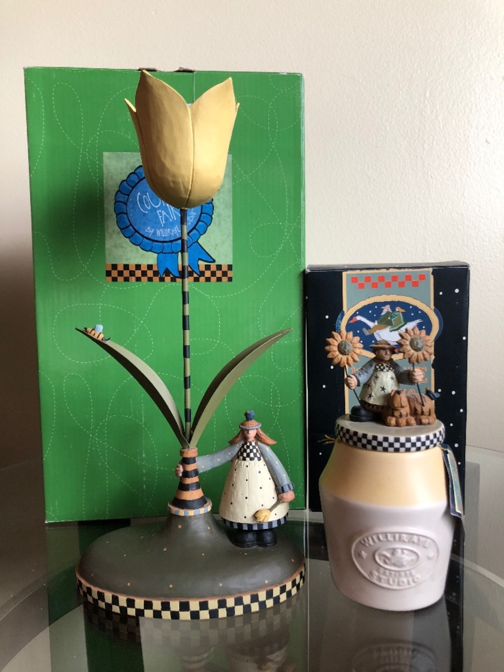 Williraye Studio 2004/2002 Spring Tea Light Holder and Candle Jar